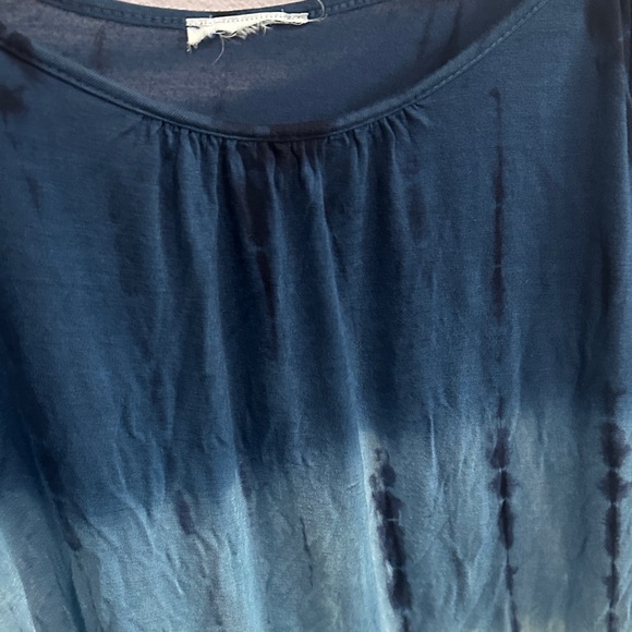 Blue Dip-Dye Cold Shoulder Long Sleeve Top - Picture 5 of 12